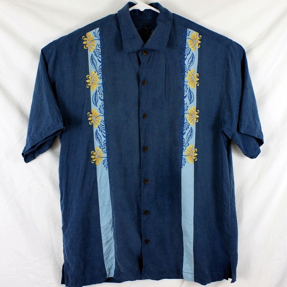 Tommy Bahama Guayabera Floral Hawaiian 